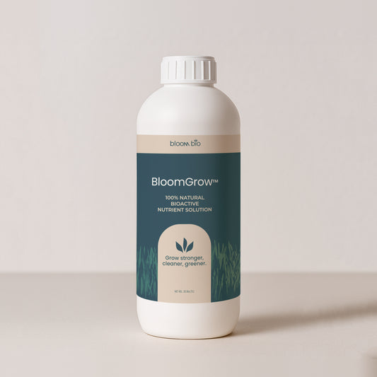 BloomGrow 1 L bottle on a soft neutral studio background